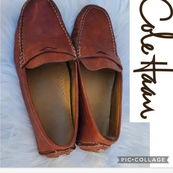 Cole Haan Moc-Drivers - Sz 9.5 Cole Haan Evelyn Knot Bow Birch Loafer Leather slip on  main image 2
